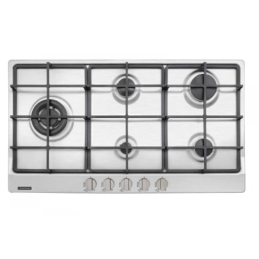 Cooktop A Gás Penta Plus 5 Bocas Inox E Trempes Em Ferro Fundido Tramontina - Imagem principal - 8263adf1-fa03-454c-93b8-7b3012af42f2