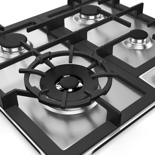 Cooktop A Gás Zurique Aço Inox Debacco 4 Bocas 60cm - Imagem principal - 2789b2e8-aa42-4580-9e71-a7675de0c586