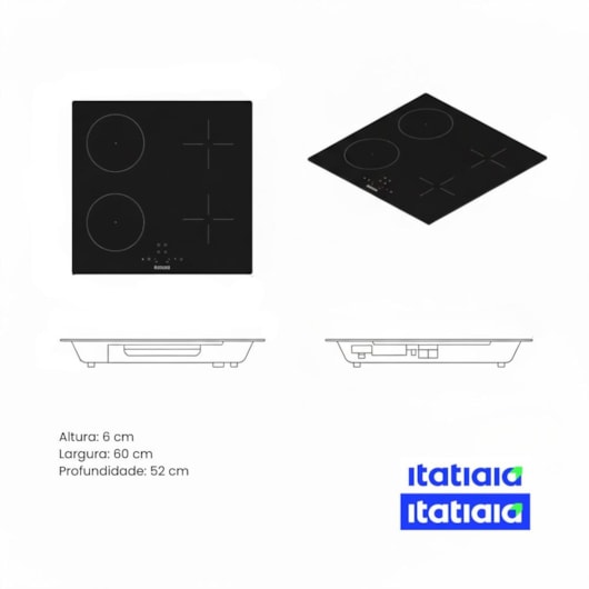 Cooktop De Indução Master 4Q Itatiaia 220V - Imagem principal - 3490cd91-8c0b-4664-8f9a-b7f6c963df0a