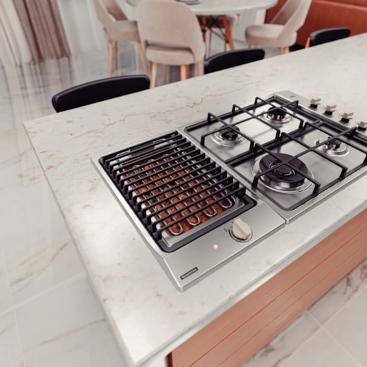 Cooktop Elétrico Dominó BBQ IX 30 Tramontina 220V - Imagem principal - 20cef3a9-ab30-434c-a14a-d6093bd7e000