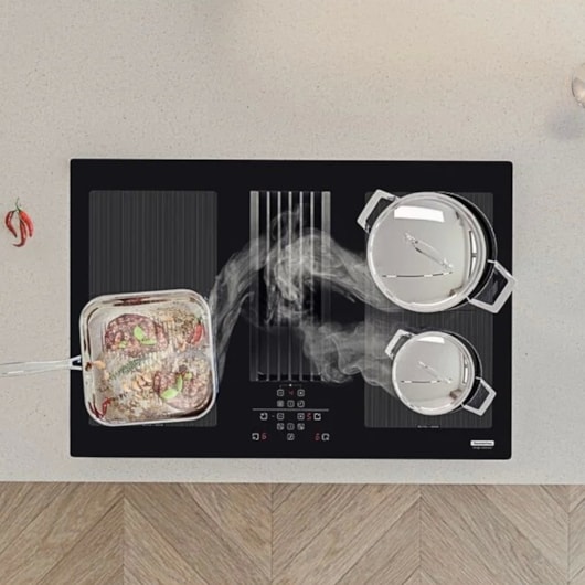 Cooktop Indução Tramontina Duo 4EI 80 Com Coifa Integrada Em Modo Depuração 220 V - Imagem principal - e4c9901d-d40e-4a8e-ae91-c2080fb8a6f1