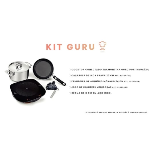 Cooktop por Indução Portátil Conectado Guru 127V Tramontina - Imagem principal - c3350e43-0e9b-4447-b866-51bbe9855568