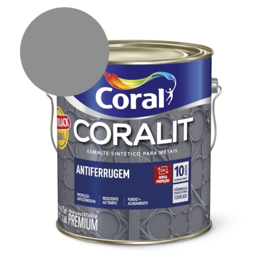 Coralit Antiferrugem Cinza 3,6l Coral - Imagem principal - b8ab94ad-3677-4b34-96d3-9e50e401332e