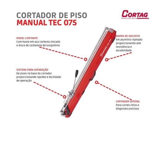 Cortador De Piso Profissional Tec 100 Cortag - Imagem principal - b792df59-f4a3-4fad-af4d-2b74d50d4982