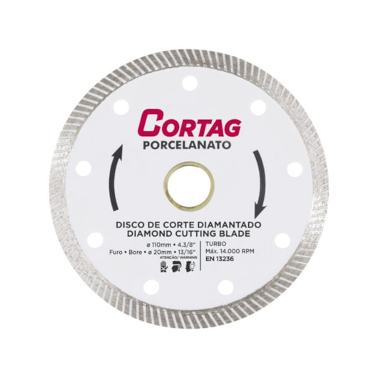 Cortag Disco Diamantado Porcelanato 110mm - Imagem principal - 8ba6b618-b2f4-4fc5-9d52-8a278d370647