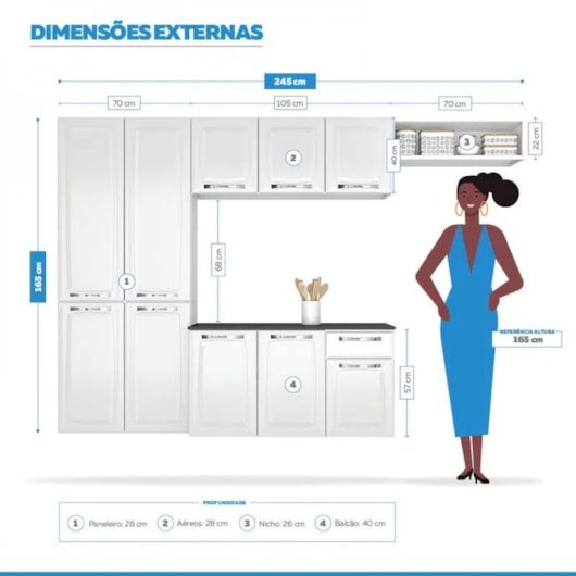 Cozinha Amanda Branco Itatiaia - Imagem principal - 6767bfe0-4ae6-433e-9e78-0d436ac74762