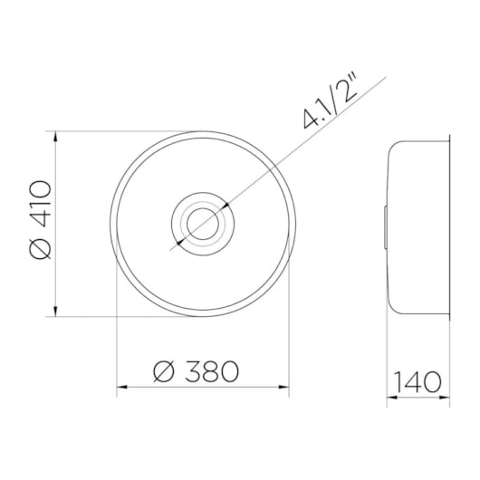 Cuba 304 com Válvula 4,5 de Embutir Alto Brilho Docol 38x14cm - Imagem principal - b6dd3191-be19-4248-874a-5b8977c27055