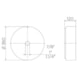 Cuba Apoio Redonda 36x12cm Branco Docol - eb2e7515-92bb-4444-a322-2bab4e50e674
