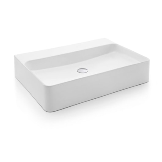 Cuba Apoio Retangular C/ Mesa 60x42cm Branco Docol - Imagem principal - 6fcb3cfa-e892-4d78-9469-49e49e8c8e86