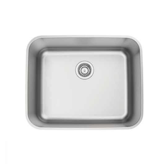 Cuba De Aço Com Válvula 4.1/2  R6 Inox Acetinado Tramontina 50x40cm - Imagem principal - 5d7e1815-d8d5-48af-a5b2-bc998c1445ac