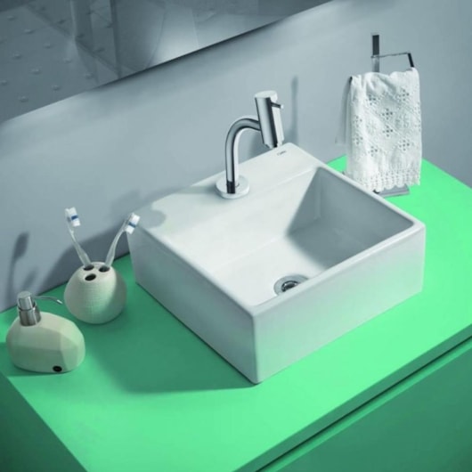 Cuba de Apoio Celite Basic Branco Quadrada 35 Cm - Imagem principal - 7c7ee6b5-3b76-40f0-92e1-418cedd3a49b