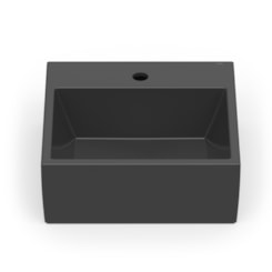Cuba De Apoio Com Mesa Q35 Preto Celite 35x35cm