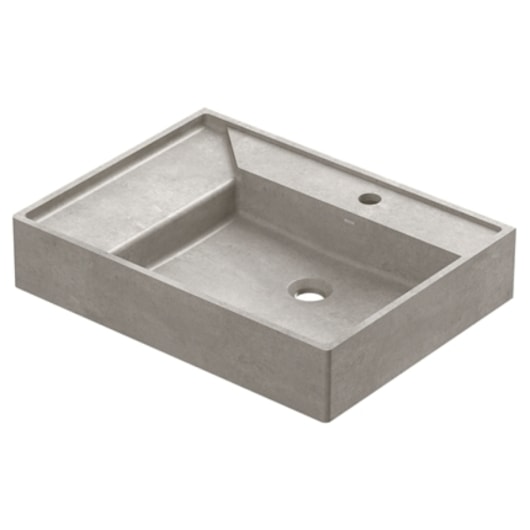 Cuba De Apoio De Mesa Esquerda Concreta Docol  60x45x12cm - Imagem principal - 18e9ec5d-f2a3-46ed-aeb3-b718283a940b
