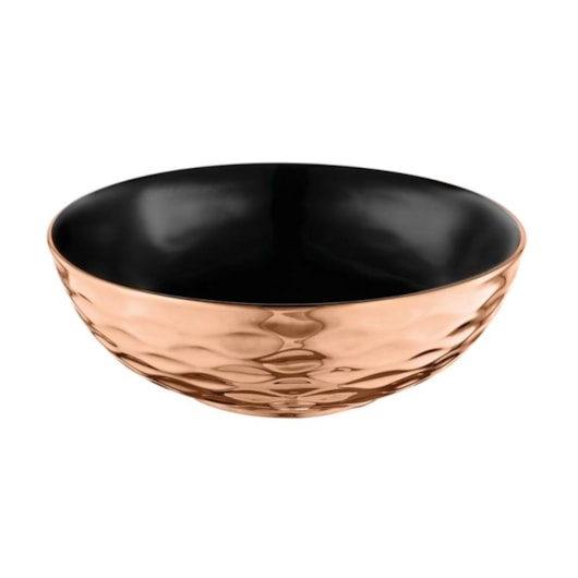 Cuba De Apoio De Porcelana Para Lavatório Cub1005 Black Matte E Rose Gold Kromma 33x14cm - Imagem principal - 23b66f08-8eb4-439a-a75b-097922d31767