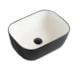 Cuba De Apoio De Porcelana Para Lavatório Cub1029 Branco E Black Matte Kromma 45x32cm - 45bbb158-e4e0-4527-9c28-d3c6804eb94d