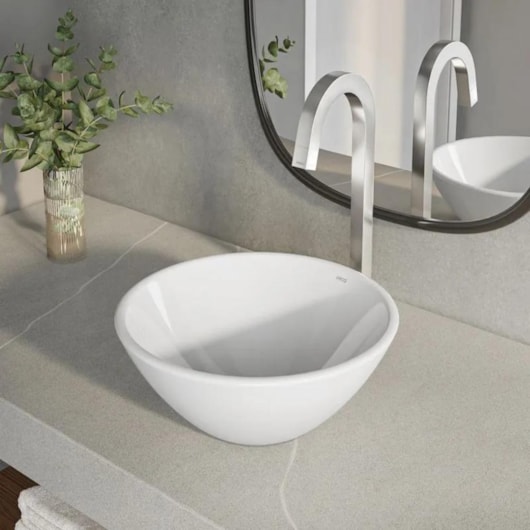 Cuba de Apoio Deca Redonda Branco 35 cm - Imagem principal - 45b9c4d0-5df7-4050-bc6c-82fe7b2314d1