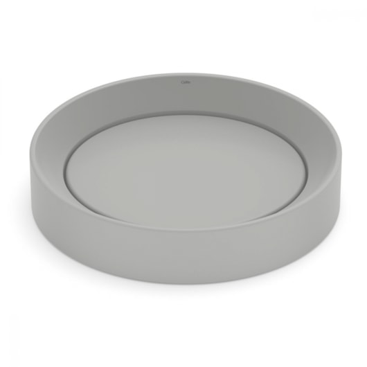 Cuba de Apoio Oval Design D5 Stone Celite 45x40cm - Imagem principal - e433473a-acb4-49e2-9cc1-c3d7e6d64a4f