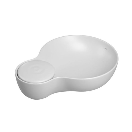 Cuba De Apoio Oval Gota Branco Fosco Deca 60cm - Imagem principal - 2d996c17-419c-48ee-a916-d4802adcd65a