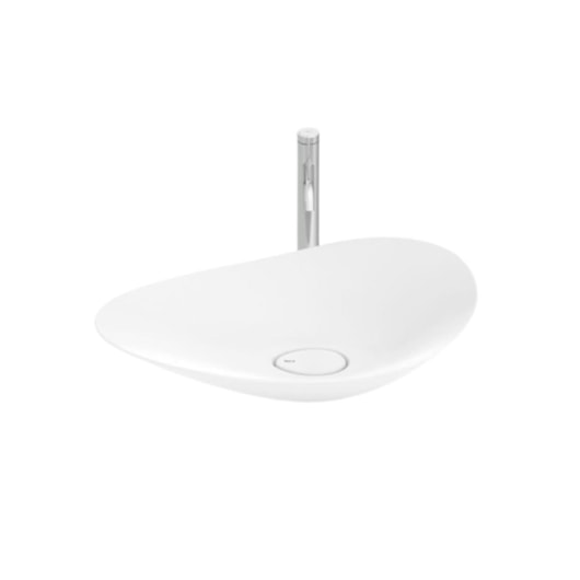 Cuba de Apoio Oval Ohtake Blanco Matte Roca 62,5x38,5cm - Imagem principal - 504aedee-6b54-4a70-870a-a08ace04e998