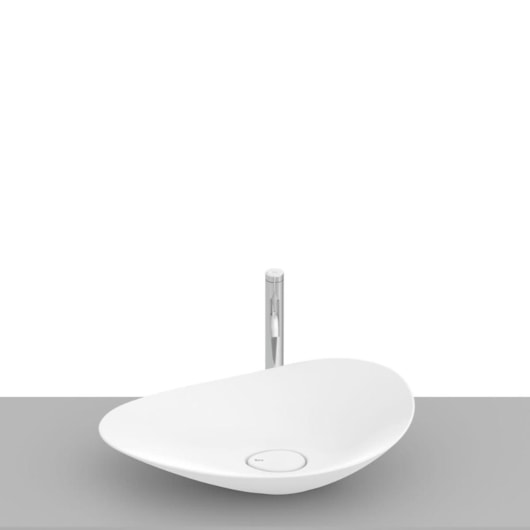 Cuba de Apoio Oval Ohtake Branco Matte Roca 62,5x38,5cm - Imagem principal - 7d05709e-b66f-4b52-b92d-903e0155a8d1