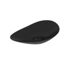 Cuba de Apoio Oval Ohtake Matte Black Roca 62,5x38,5cm