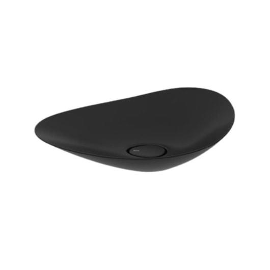 Cuba de Apoio Oval Ohtake Matte Black Roca 62,5x38,5cm - Imagem principal - ac045d00-34d1-4f5a-9070-30a0c0c3191d