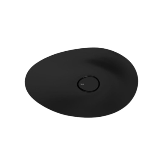 Cuba de Apoio Oval Ohtake Matte Black Roca 62,5x38,5cm - Imagem principal - eed33c2d-eb14-454f-abec-868a68c3696a