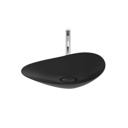 Cuba de Apoio Oval Ohtake Matte Black Roca 62,5x38,5cm - Imagem principal - 653b360f-1b98-4914-8b4d-a8400155980d