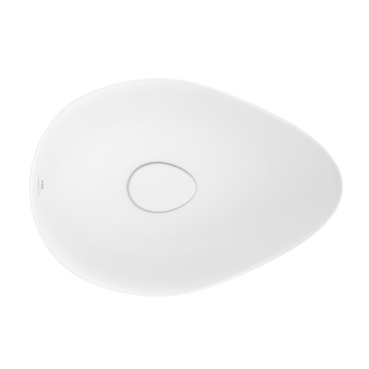 Cuba De Apoio Oval Ruy Ohtake 54X37,5Cm Branco Matte Roca - Imagem principal - d4d6fecf-32bf-4ff8-8488-52d70180f05e