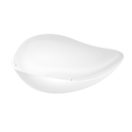 Cuba De Apoio Oval Ruy Ohtake 54x37,5cm Branco Roca - Imagem principal - 880d4f31-1711-4a31-9bfa-ba5bd377885d