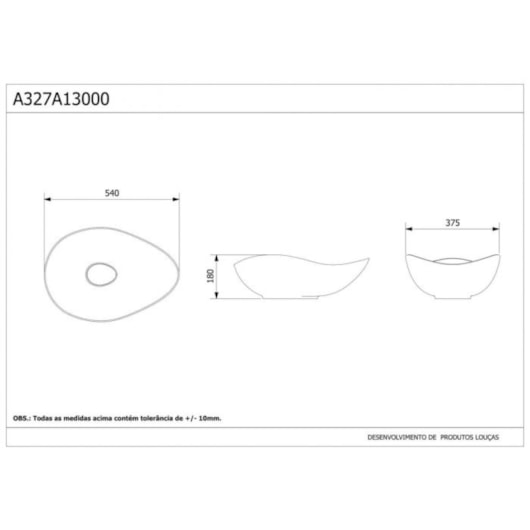 Cuba De Apoio Oval Ruy Ohtake 54x37,5cm Branco Roca - Imagem principal - 96ae5094-12b5-43ca-86e4-e691a922dee7