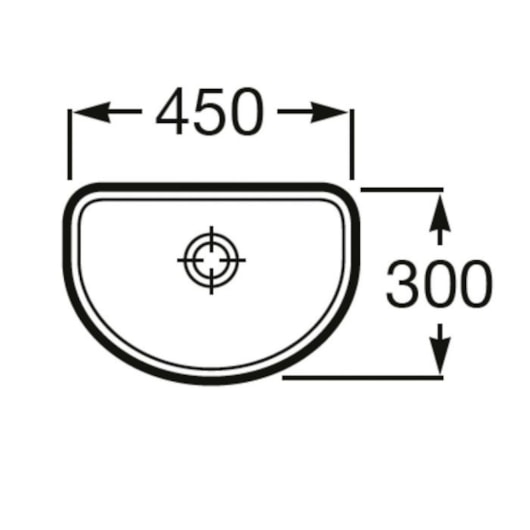 Cuba de Apoio Oval Sem Mesa Optica EE45 45x30cm Café Roca - Imagem principal - 71adb1c3-c528-4d45-a2ad-80df13cedd36