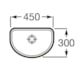 Cuba de Apoio Oval Sem Mesa Optica EE45 45x30cm Café Roca - 07b53a5b-cf15-4d03-9567-79cadc5a63c9