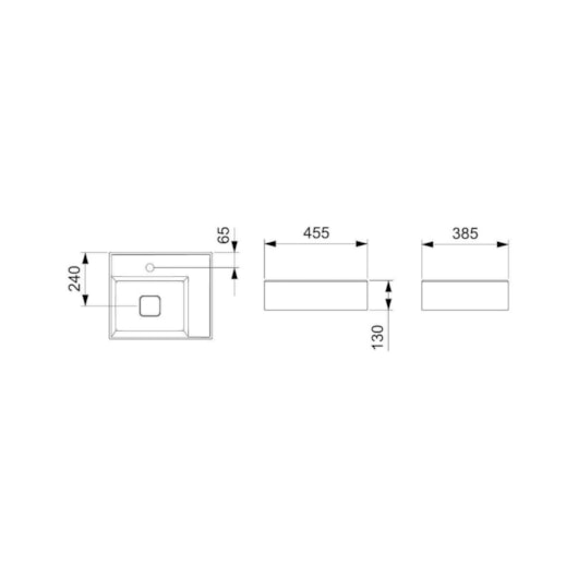 Cuba De Apoio Prime Blanco Matte Incepa 45,5x38,5cm - Imagem principal - 1eb7313f-8011-4f8a-a602-f6eeead3de3e