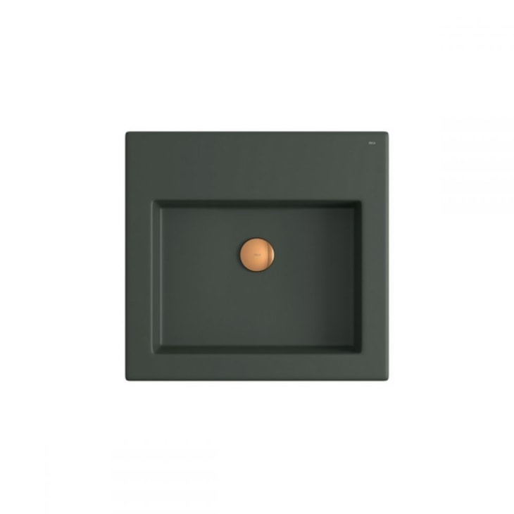 Cuba De Apoio Quadrada 43cm Com Mesa L737 Kale Green Deca