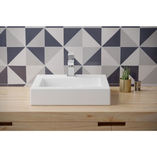 Cuba De Apoio Quadrada 43x43cm Com Mesa L.737.17 Branco Deca - Imagem principal - 89036a94-c147-4486-b1db-0991d63a4166