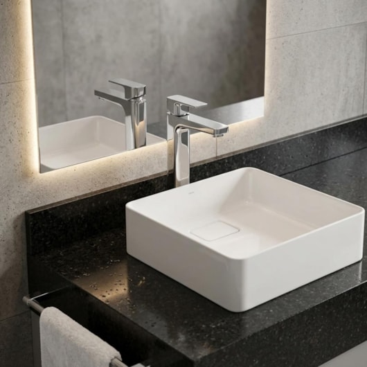 Cuba De Apoio Quadrada Borda Fina Flow Branco Docol 40x40x12,5cm - Imagem principal - d2ac9477-8b9c-45a3-a8cb-bd1d116199c2