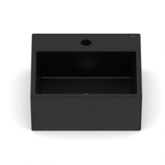 Cuba de Apoio Quadrada Com Mesa Basic Q6 35x35cm Matte Black Celite - Imagem principal - c337e1ec-994c-4194-9d60-0d3fed226054