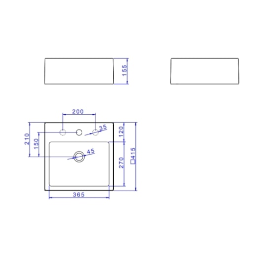 Cuba De Apoio Quadrada Com Mesa Branco Deca 41cm - Imagem principal - 8dc7b9d9-a1f4-40cf-affc-ffb98e6cca8e