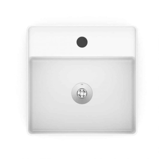 Cuba De Apoio Quadrada Com Mesa Design D3 Branco Brilho Celite 35x35cm - Imagem principal - d9864bdf-0017-4e4f-8885-c5b8bbf93212