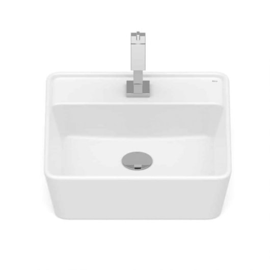 Cuba de Apoio Quadrada Com Mesa Optica CQ42 42x42cm Branco Matte Roca - Imagem principal - c119c3ac-d93b-490a-8f9a-7234f15e1747