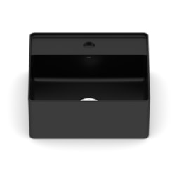 Cuba de Apoio Quadrada Com Mesa Platinum P4 35x35cm Matte Black Incepa
