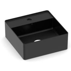 Cuba de Apoio Quadrada Com Mesa Platinum P4 35x35cm Matte Black Incepa