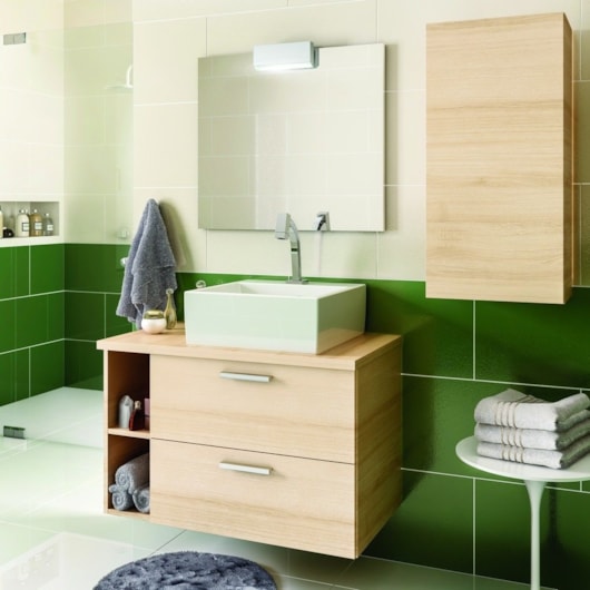 Cuba de Apoio Quadrada Com Mesa Q6 Basic Branco Celite 35x35cm - Imagem principal - 7a4860cf-a174-4642-8c3f-b4ead0f8aeea