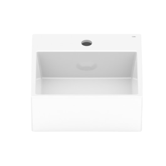 Cuba de Apoio Quadrada Com Mesa Q6 Basic Branco Celite 35x35cm - Imagem principal - b8111213-5b83-4961-9bda-fc01a51e8a2b