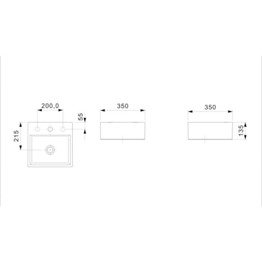 Cuba de Apoio Quadrada Com Mesa Q6 Basic Branco Celite 35x35cm - Imagem principal - 43500567-2d46-48a5-9fe1-eaf02b006b17