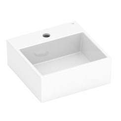 Cuba de Apoio Quadrada Com Mesa Q6 Basic Branco Celite 35x35cm