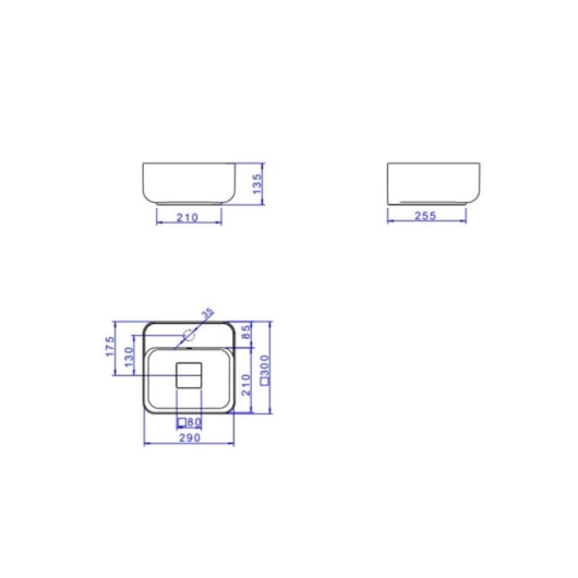 Cuba De Apoio Quadrada Com Mesa Slim Branco Deca 30cm - Imagem principal - b237bd49-7eef-4c3c-b56d-941d62565980