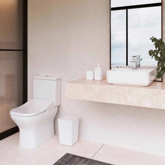 Cuba De Apoio Quadrada Com Mesa Slim Branco Deca 40cm - Imagem principal - c850c4ae-4f27-476b-9902-37c59d4abc96