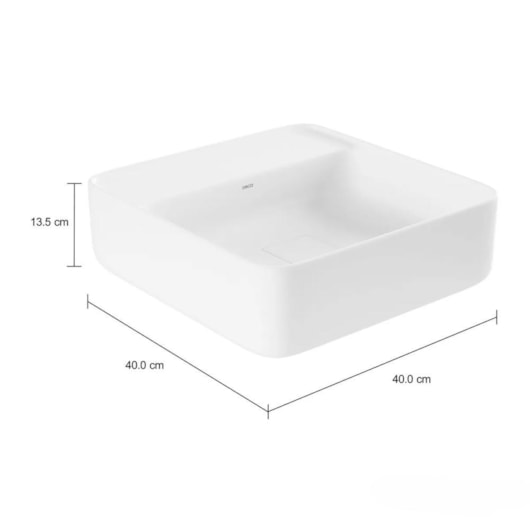 Cuba De Apoio Quadrada Com Mesa Slim Branco Deca 40cm - Imagem principal - 7657dfb1-fb79-4de8-a062-d8961c7af841